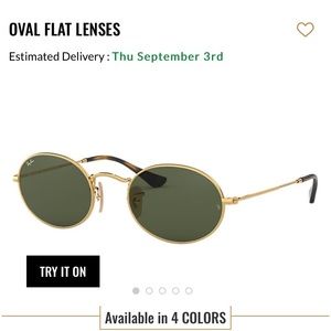 BRAND NEW Ray-Ban oval flat lenses